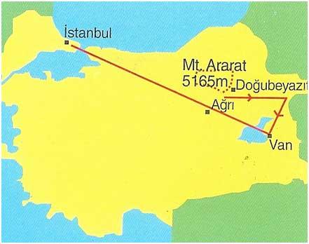 airline route map of Turkey